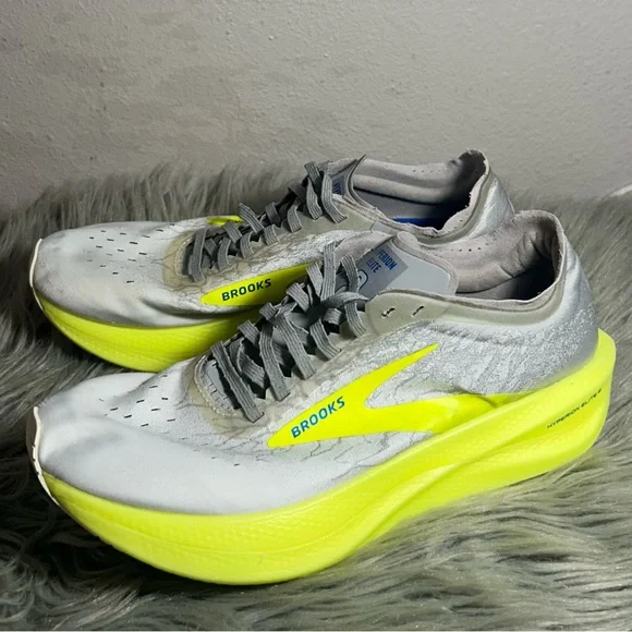 Brooks Unisex Hyperion Elite 2 Running Shoe WhiteSilverNightlife Sneakers Sz10.5 - Picture 4 of 11